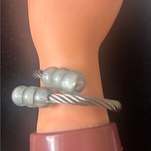 3 beaded bracelet Adjustable Twist Cable Cuff Bangle accessory wire knot unisex